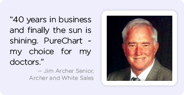 40 years in business and finally the sun is shining. PureChart - my choice for my doctors.